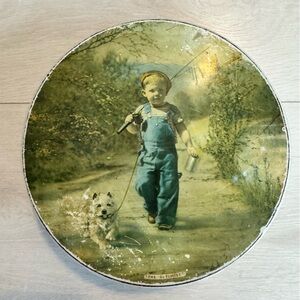 Vintage Decorative tin titled 'The Optimist' by McVitie & Price
